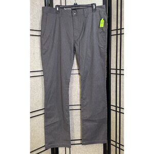 Volcom Frickin Modern Stretch Chino Pants Sz 36 X 32 Charcoal 16” Leg A1112306